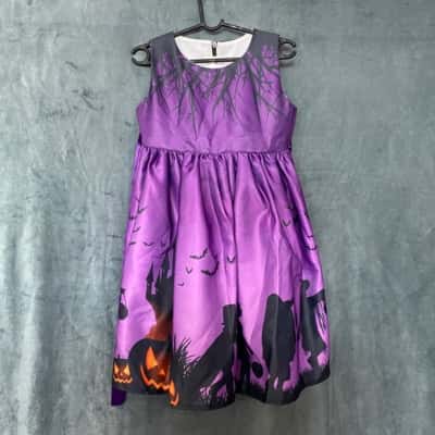  Kids Halloween Dresse Black  / Purple Size Yr4-5