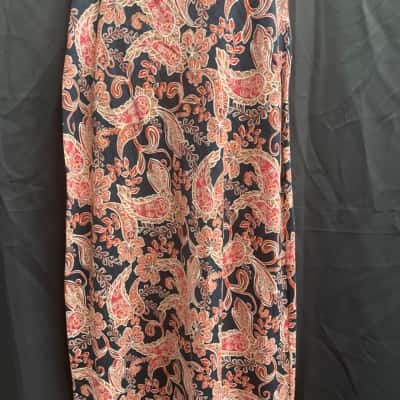 Unison Paisley Linen Midi Skirt
